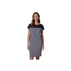The White Company 100% Organic cotton navy and white stripe cocoon dress Size 6
